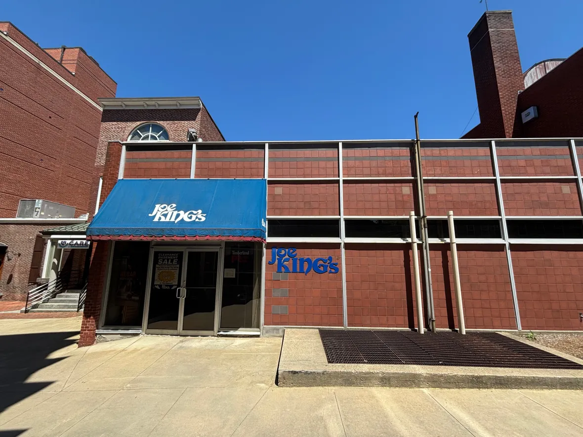Joe King's Warren St. entrance near the School St. Garage